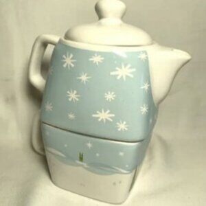2011 Starbucks Stackable Coffee/Tea Pot w/Cup